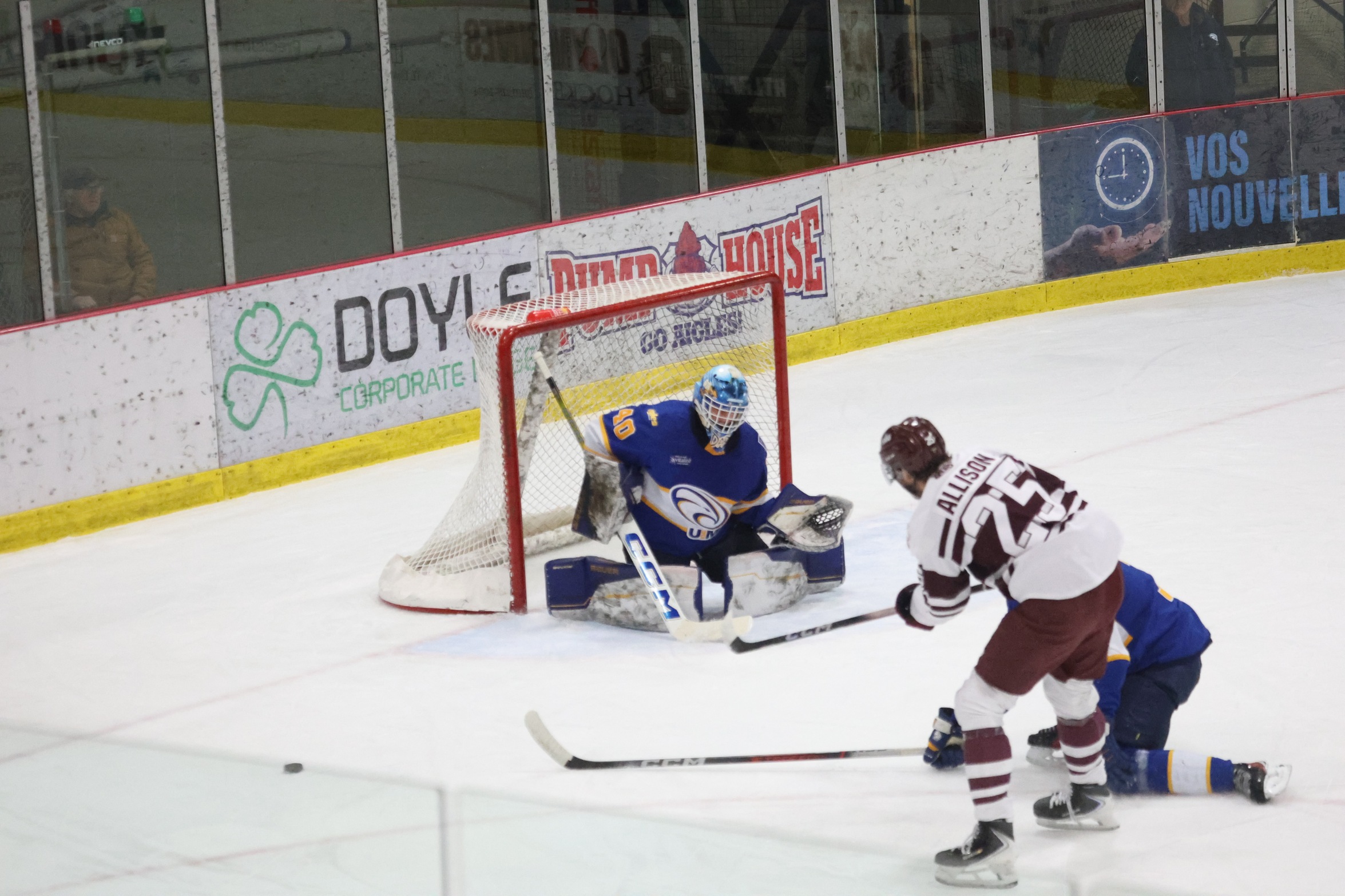 Allison scores pair in Huskies 5-3 win over Aigles Bleus